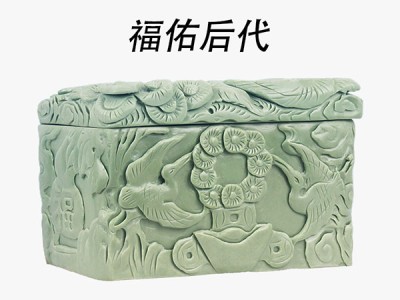 玉狮大殿高档玉石男女款寿盒骨灰盒图9