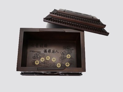 平安殿实木黑檀木骨灰盒图3