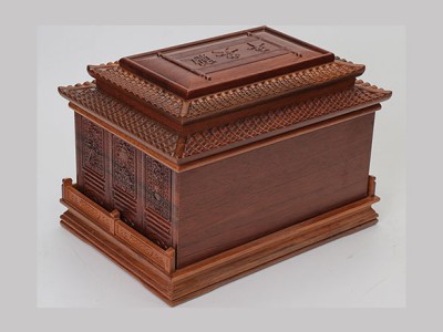 平安殿实木黑檀木骨灰盒图5