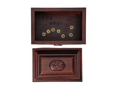 万古长青-黑檀木实木骨灰盒图3